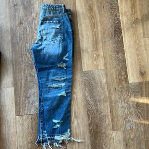 Kancan distressed straight leg